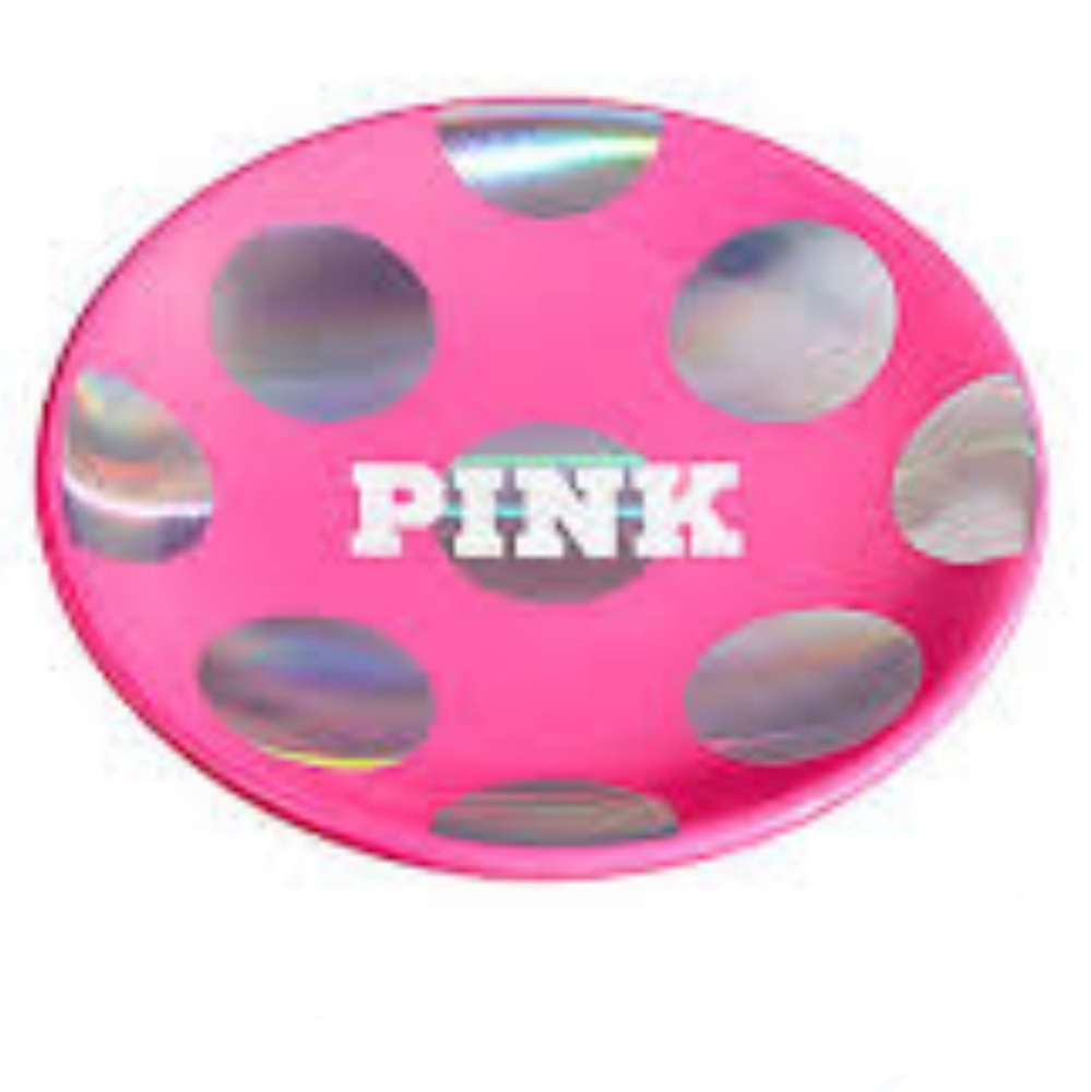 VS PINK Silver Polka Dot Trinket Dish